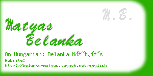 matyas belanka business card